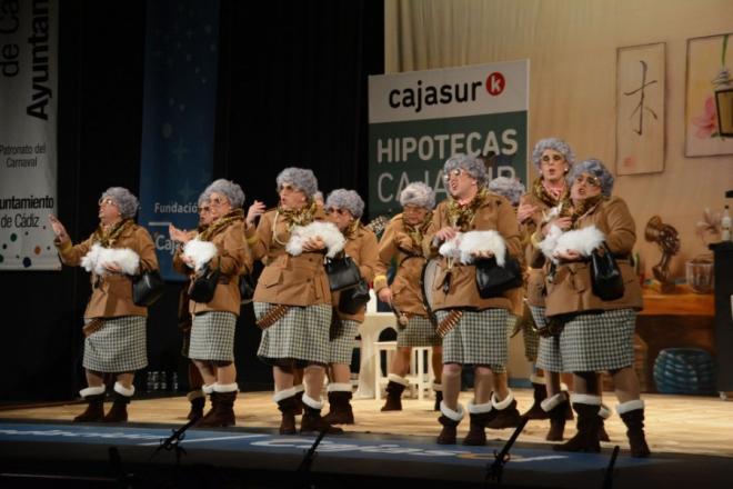 Los chirigoteros de 'El Selu' en preliminares. (Foto: Onda Cádiz).