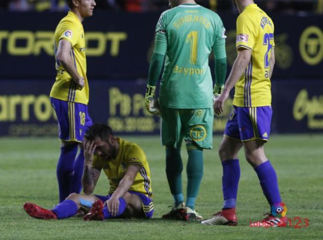 Perea, lesionado ante el Huesca (Foto: LaLiga).
