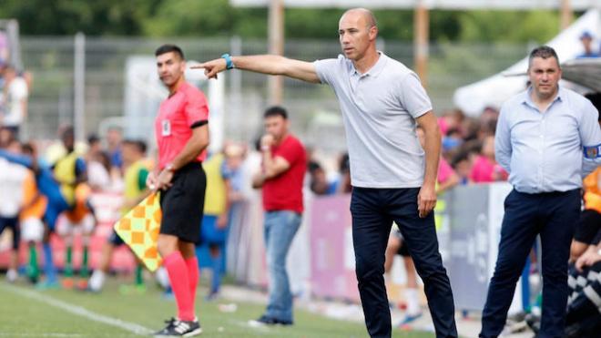 Calderón durante un partido con el Fuenlabrada.