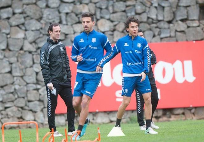 Etxeberria, durante un entrenamiento.