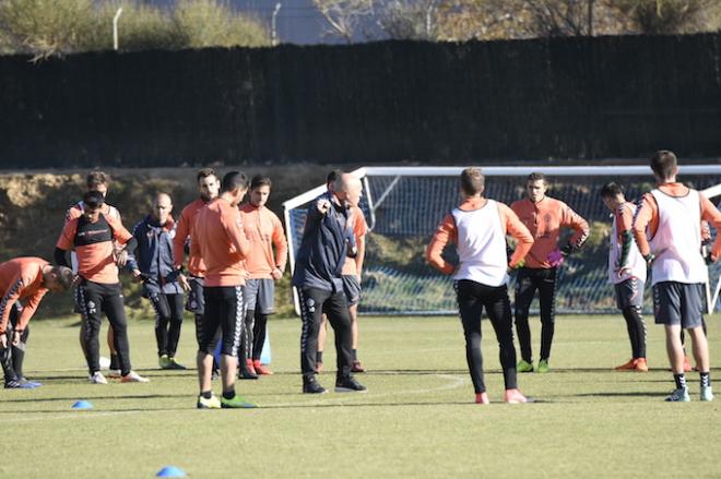 El Valladolid durante un entrenamiento.