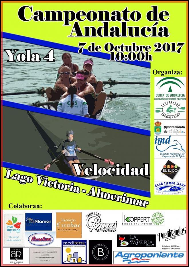 Cartel del Campeonato de Andalucía de remo.