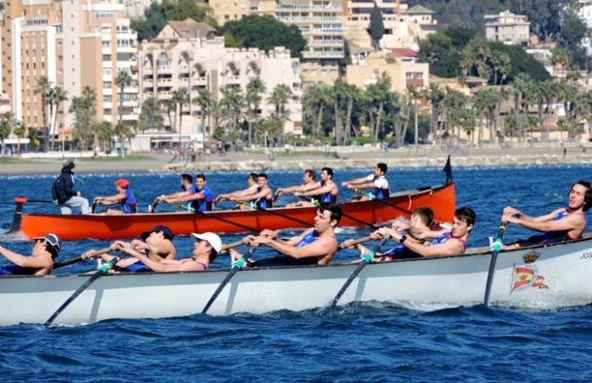 Una de las pruebas de la primera cita de la IV Liga Andaluza de Remo.