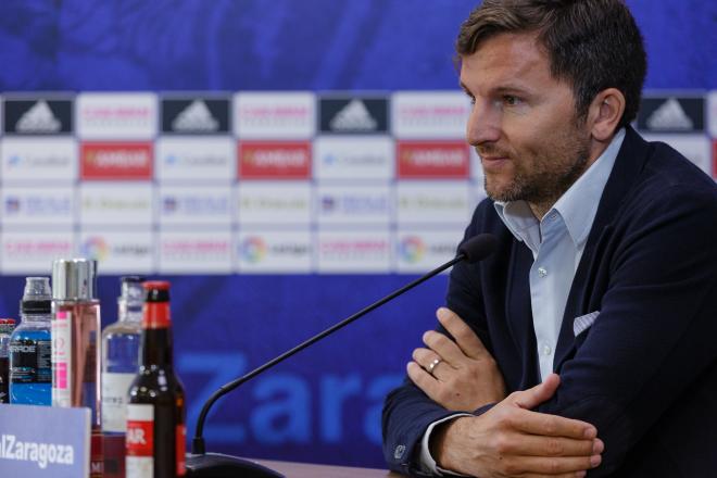 Lalo Arantegui, durante una rueda de prensa (Foto: Daniel Marzo).