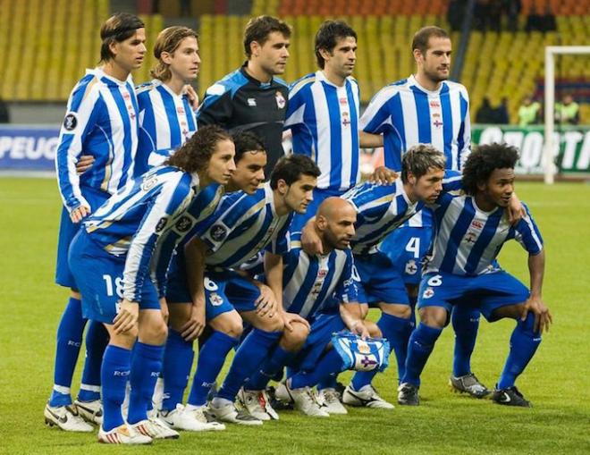 Los jugadores del Dépor de 2009.