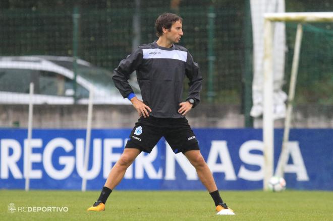 Pedro Mosquera, en un entrenamiento (Foto: RCD).