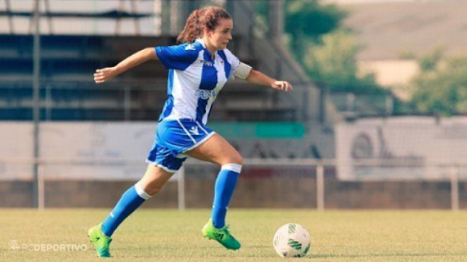 Teresa Abelleira, durante un partido con el Deportivo (Foto: RCD).