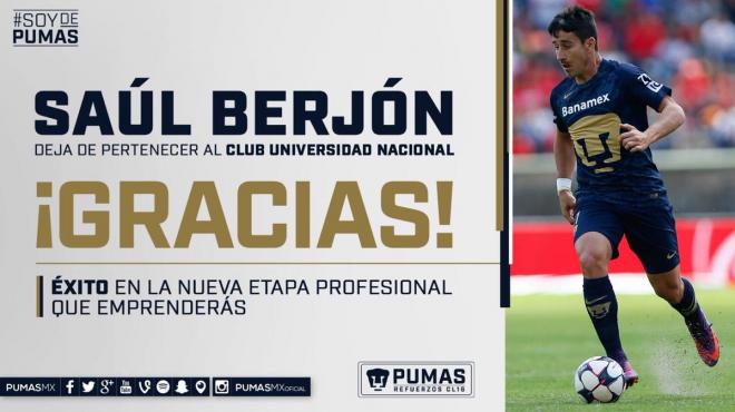 Saúl Berjón, exfutbolista del Pumas mexicano.