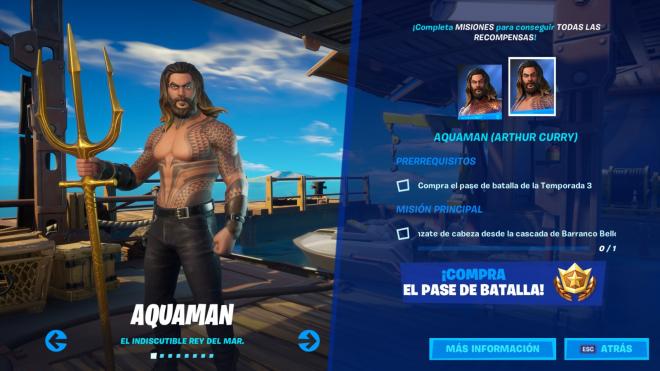 Skin de Aquaman en Fortnite