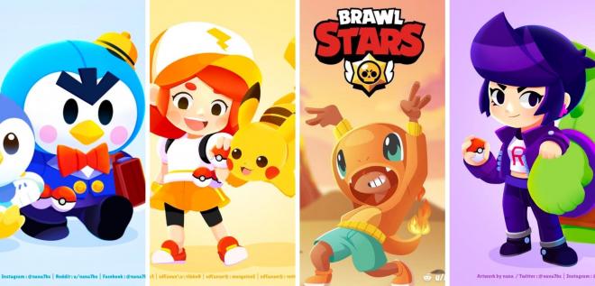 Las skins fan made de Pokémon en Brawl Stars
