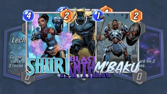 Black Panther, Shuri y Mbaku en Marvel Snap