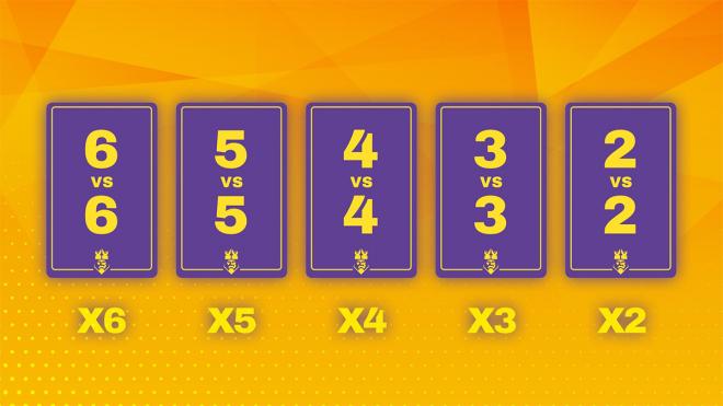 nuevas tarjetas kings league 6x6 5x5 4x4 3x3 2x2