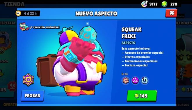 Squeak Friki, la skin de Academia Brawl en Brawl Stars