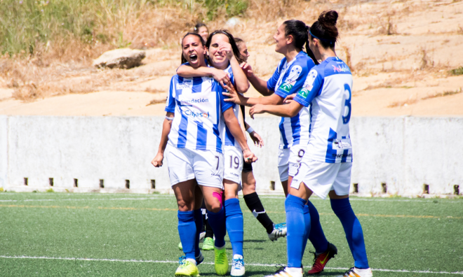 Celebración de las jugadoras sportinguistas