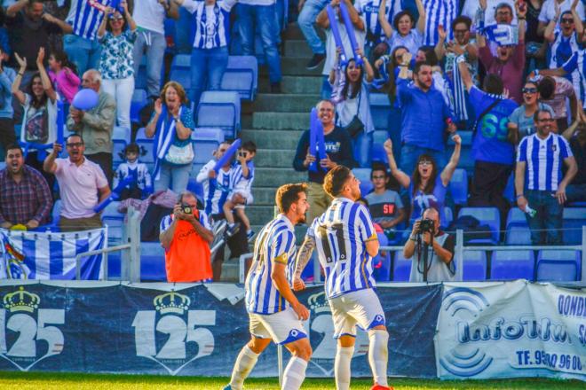 Rafa de Vicente celebra el gol ante el San Fernando | Clara Verdier