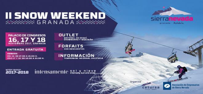 Cartel del II Snow Weekend en Sierra Nevada.