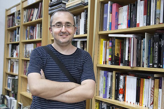 Manu López, en la Libreria Dorian