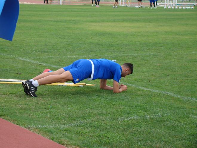 Rubén Mesa, en uno de sus últimos entrenamientos