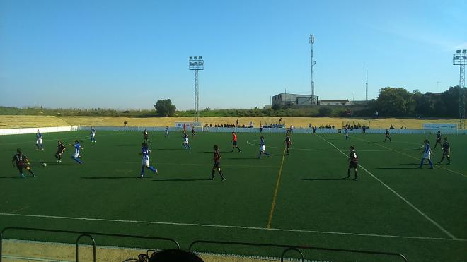 Instante del partido contra Albacete.