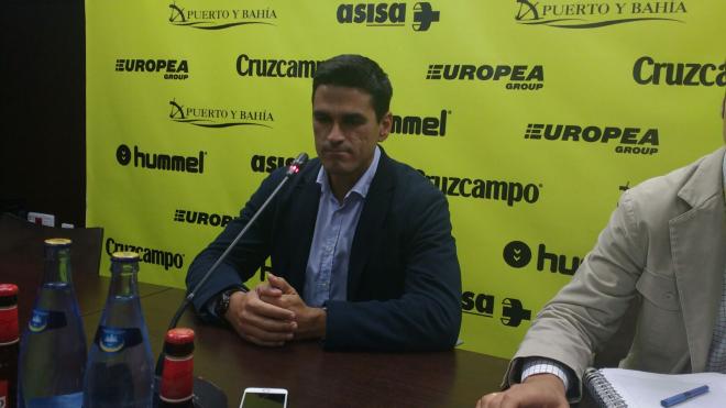 Juanito en la sala de prensa del Carranza. Foto: El Desmarque Cádiz