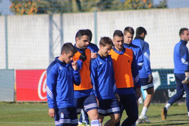 Los jugadores, tras una sesión en la Ciudad Deportiva.