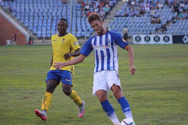 Carlos Delgado en el partido de ida ante el Cádiz.