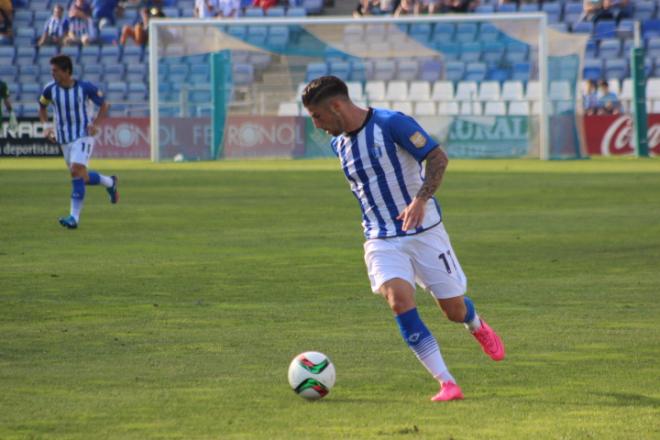 Antonio Domínguez en un lance del choque.