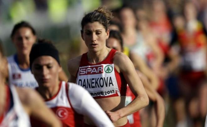 Danekova, durante una carrera.