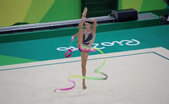 Carolina, durante su ejercicio.