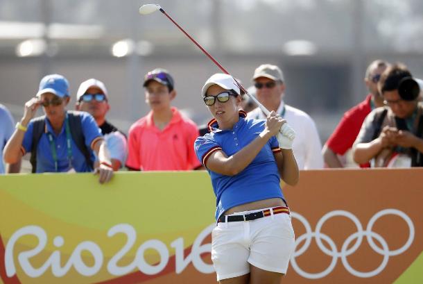 Azahara Muñoz, durante el torneo.