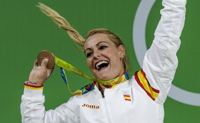 Lydia, con su medalla de bronce.