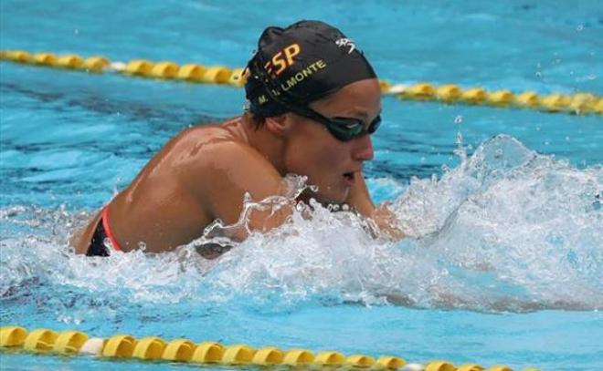 Mireia Belmonte, en la carrera.