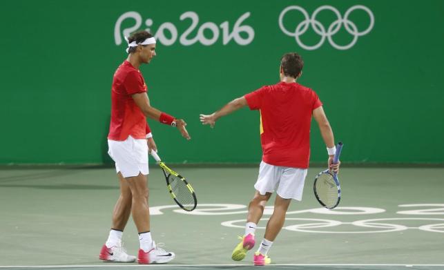 Rafa y Marc, en el choque de dobles en Río.