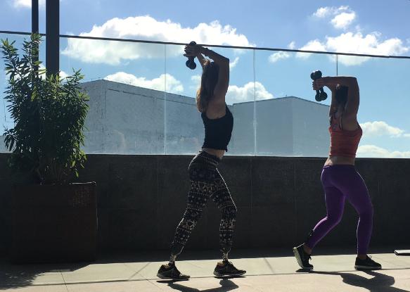 Amy Purdy, en un entrenamiento.