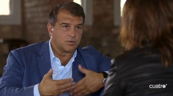 Laporta, durante la entrevista.