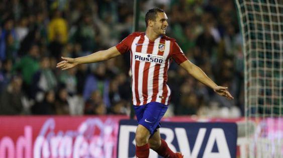 Koke celebra el único gol del partido.