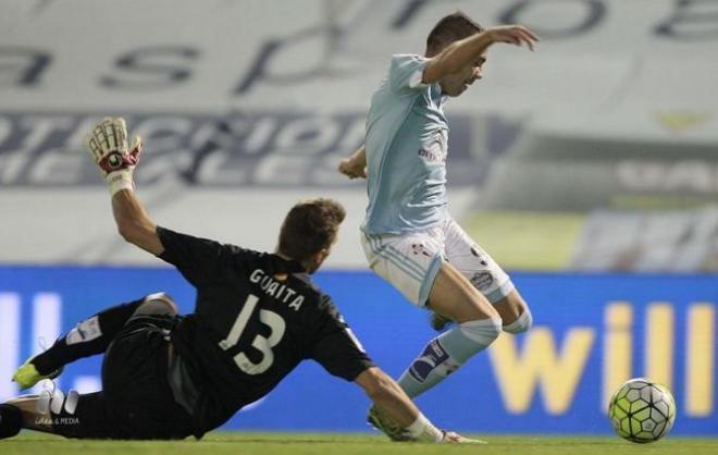 Iago Aspas tuvo la más clara para el Celta.