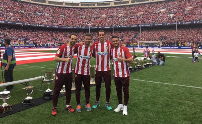 Juanfran, Gabi, Godín y Koke.