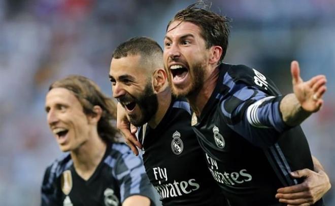 Modric, Benzema y Sergio Ramos.