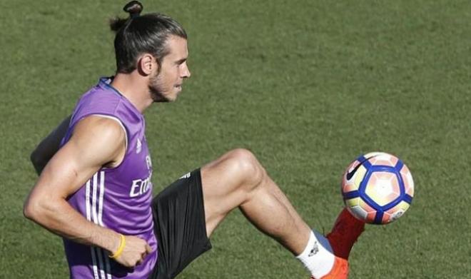Gareth Bale, en un entrenamiento.