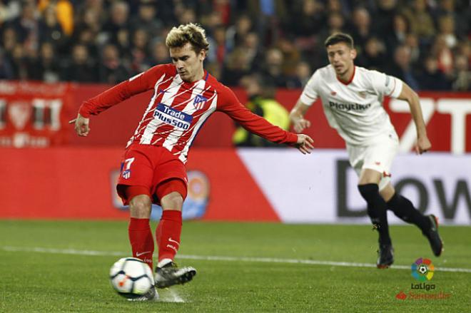 Griezmann, en el momento de la pena máxima.