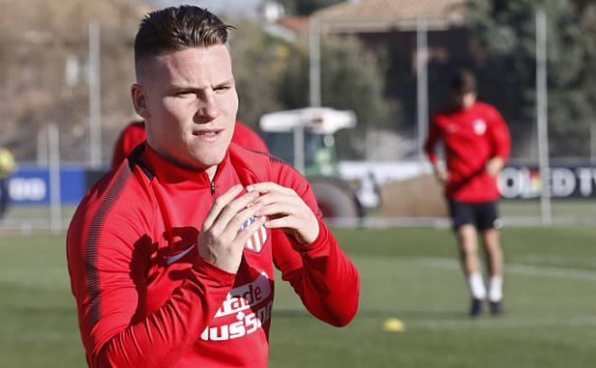 Gameiro, en una sesión de esta semana.