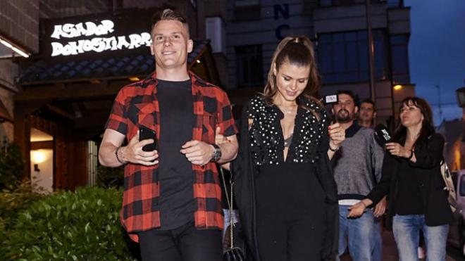 Gameiro junto a su pareja.