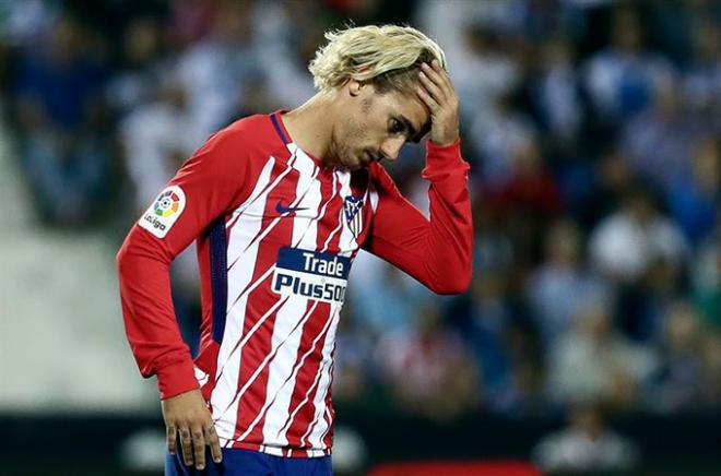 Griezmann, durante un partido con el Atlético.