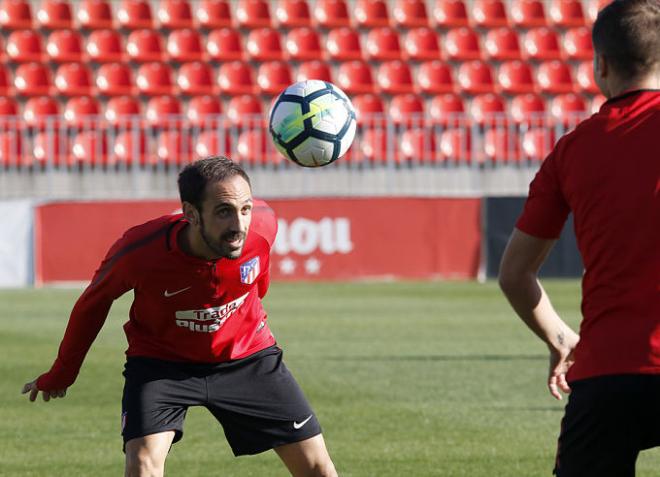 Juanfran durante un entrenamiento.