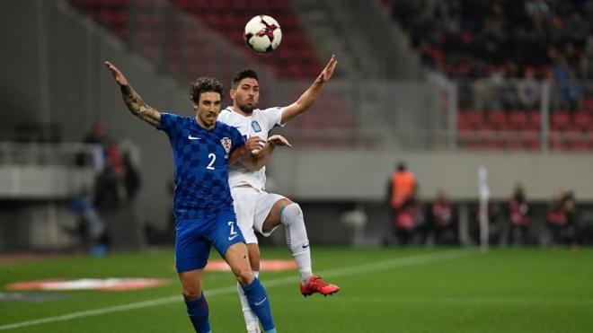 Vrsaljko, en el duelo ante Grecia.