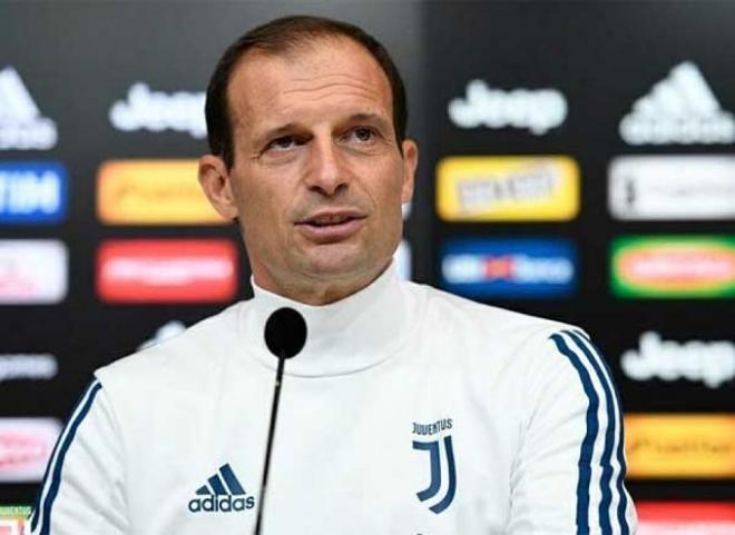 Allegri, durante una rueda de prensa.