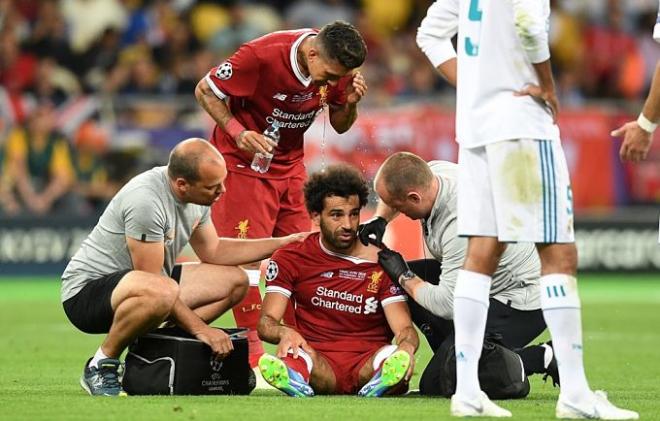 Momento de la acción de la lesión de Salah.