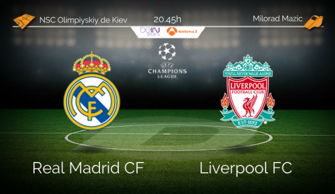 Real Madrid y Liverpool se miden en Kiev por el cetro europeo.