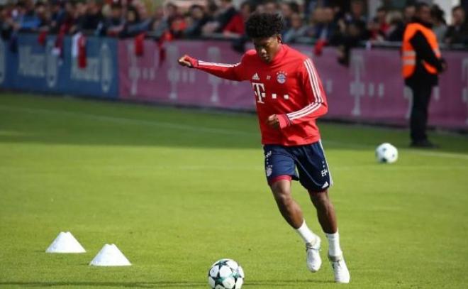 Alaba, en una sesión con el Bayern.